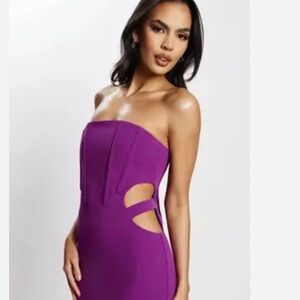 Meshki Catherine Cut Out midi dress size small